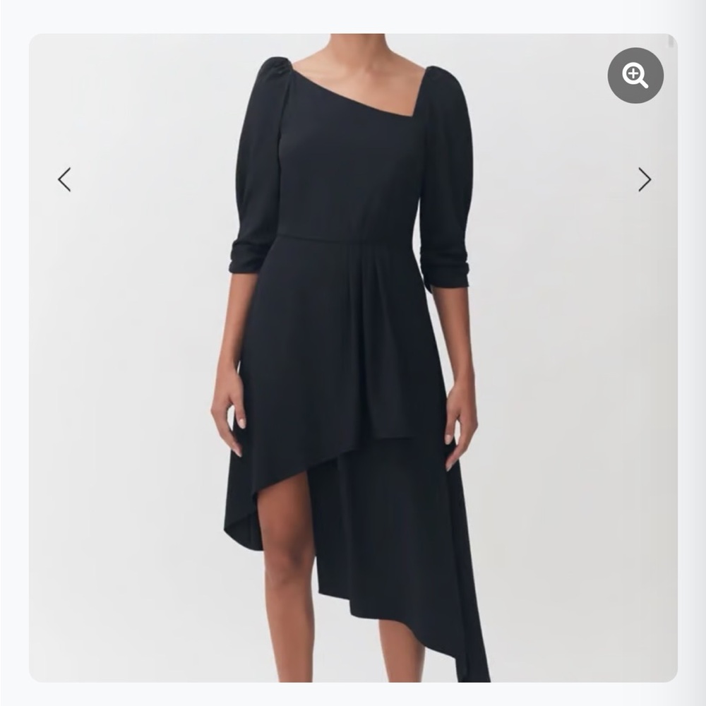Cuyana Silk Drape Front Dress